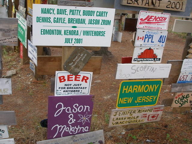 2006-08-25 Sign Post Forest, Watson Lake, BC, Canada 06