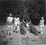 1964c-Family with pole beans