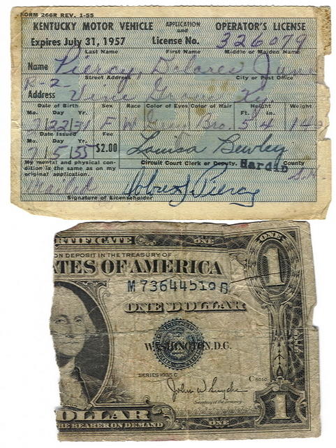 1955-Mom's KY drivers license