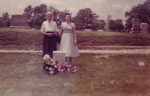 1956c- At Linda's grave