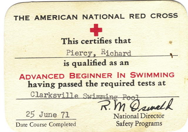 1971-Richard swimming card