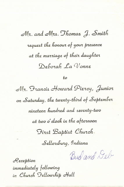 1972-Bud Deb wedding announcement