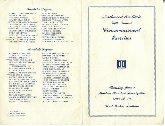 1975-Bud-Grad Northwood Inst1