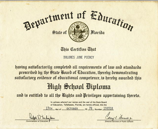 1978-Dolores GED diploma