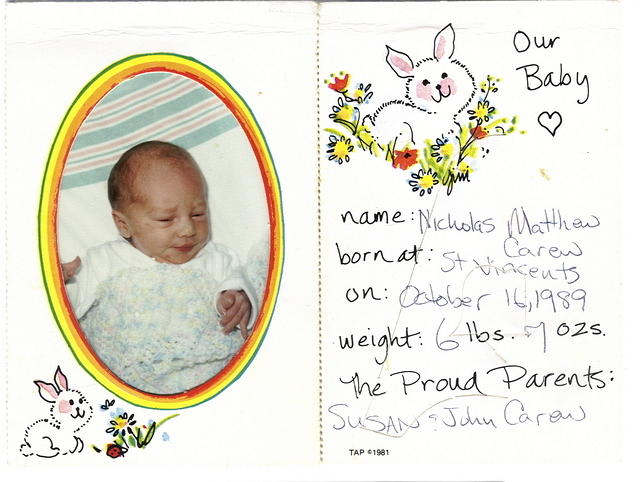 1989-Nick birth announcement