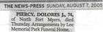 2005-Dolores Piercy Obit